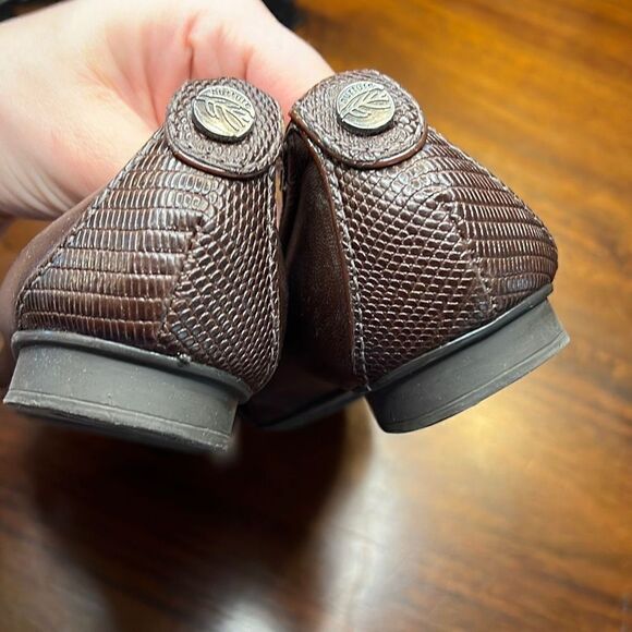 Nurture Karli Brown Leather Belt Toe Accent Flats US 6.5 - Picture 4 of 7